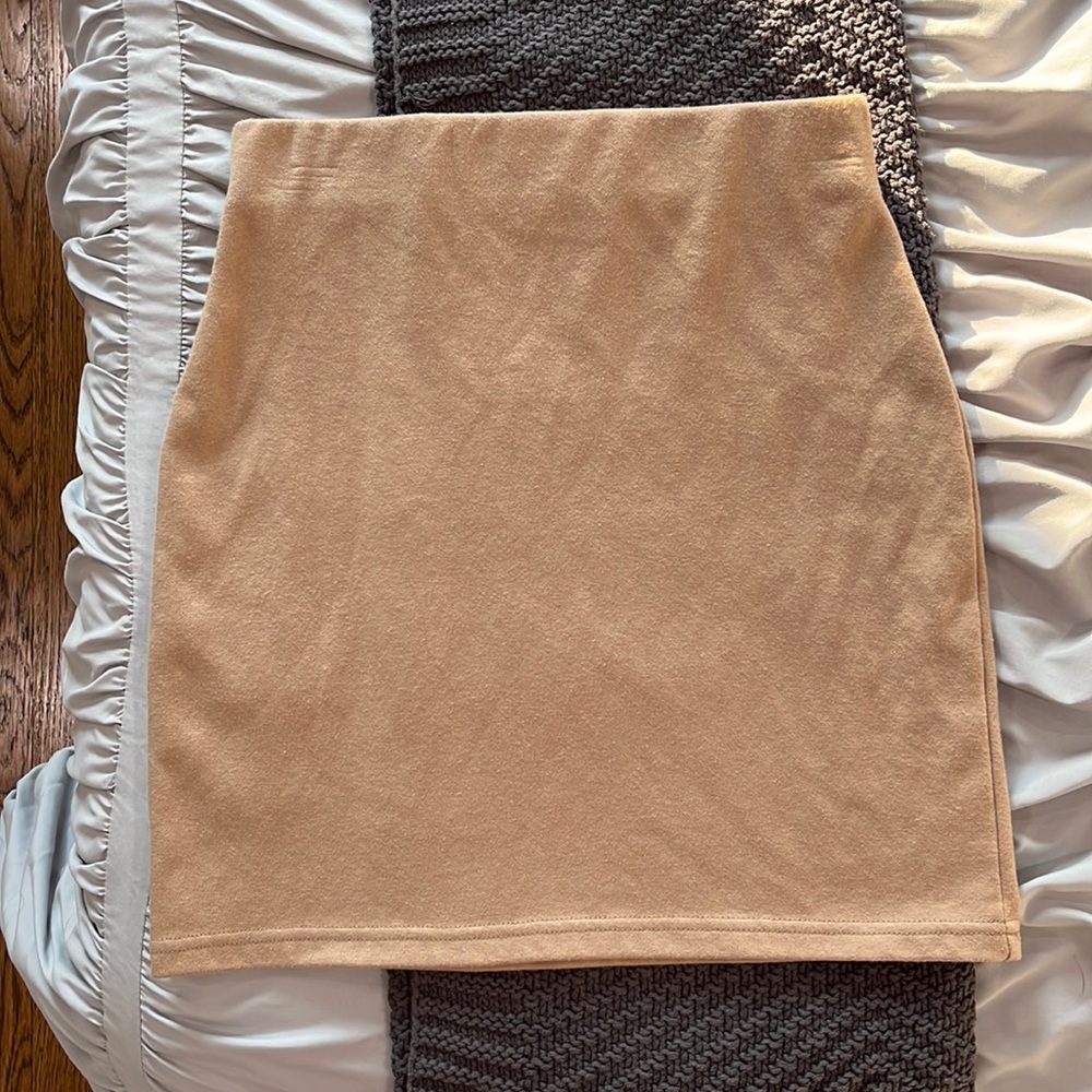 Beige / Tan Mini Skirt